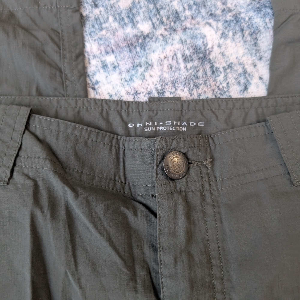 EUC Columbia Men's Silver Ridge Convertible Pants Green Gravel Size 36x30 - Picture 5 of 10